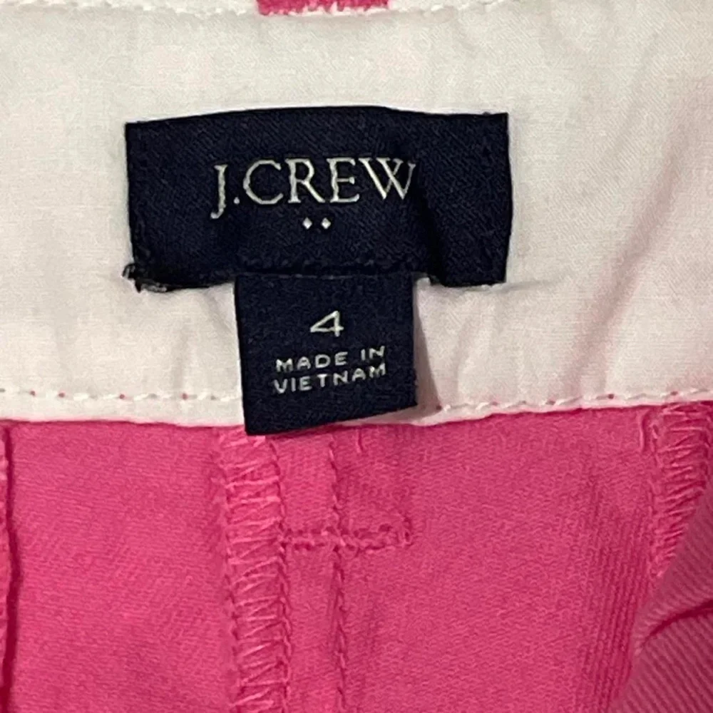 J.Crew Women’s 4 Flat Front Chino Shorts Pink Medium Rise Preppy Classic